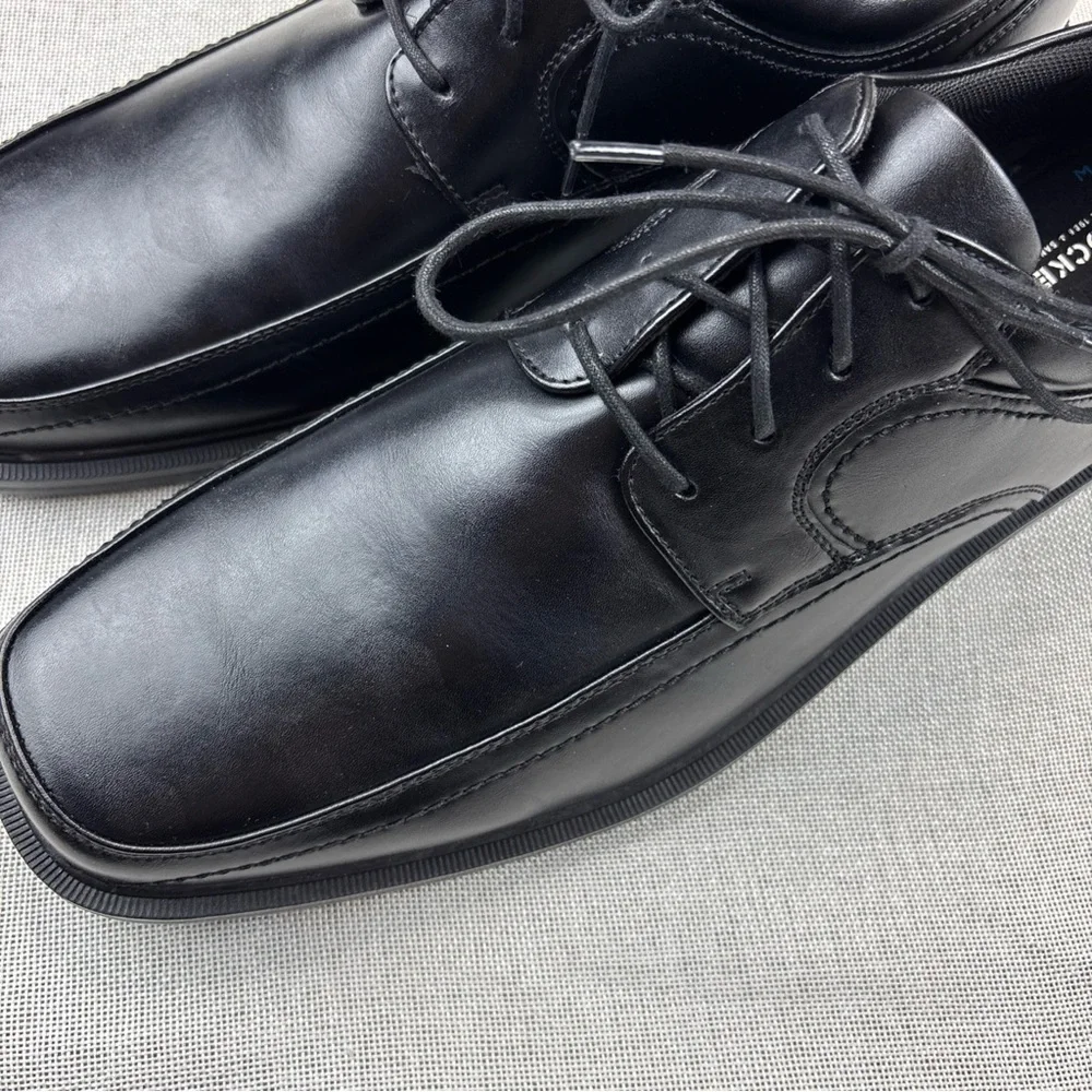 Dockers Mens Manvel Black Leather Dressy Oxfords Size 15M